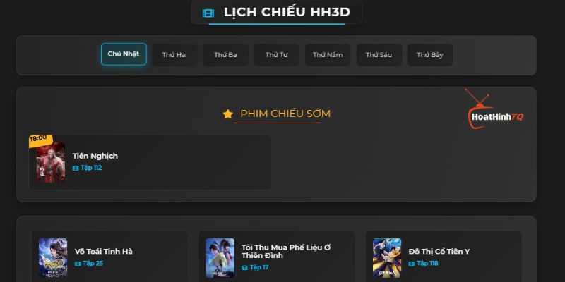 Lịch chiếu phim hoạt hình 3D Trung Quốc - Già Thiên